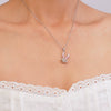 Wholesale Copper Inlaid Zircon Animal Rabbit Pendant Necklace Electroplated Light Luxury For Women
