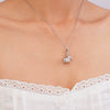 Wholesale Copper Inlaid Zircon Animal Rabbit Pendant Necklace Electroplated Light Luxury For Women