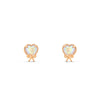 Wholesale Copper Inlaid Zircon Animal Zodiac Heart Shape Women's Earring Set