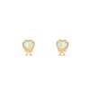 Wholesale Copper Inlaid Zircon Animal Zodiac Heart Shape Women's Earring Set