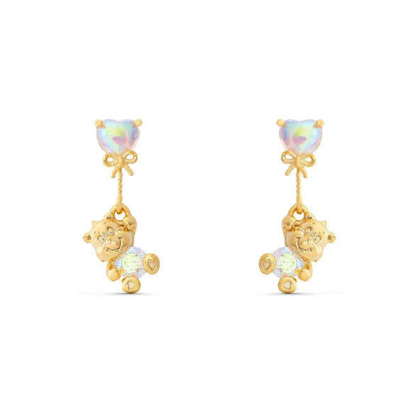 Wholesale Copper Inlaid Zircon Animal Zodiac Heart Shape Women's Earring Set