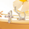 Wholesale Copper Inlaid Zircon Cross Sweet Women's Earrings