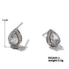 Wholesale Copper Inlaid Zircon Drop Shape Women's Earrings With Electroplating And Fashion Simple Temperament Light Luxury Exquisite Style