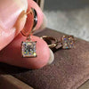 Wholesale Copper Inlaid Zircon Earrings Geometric Style For Female