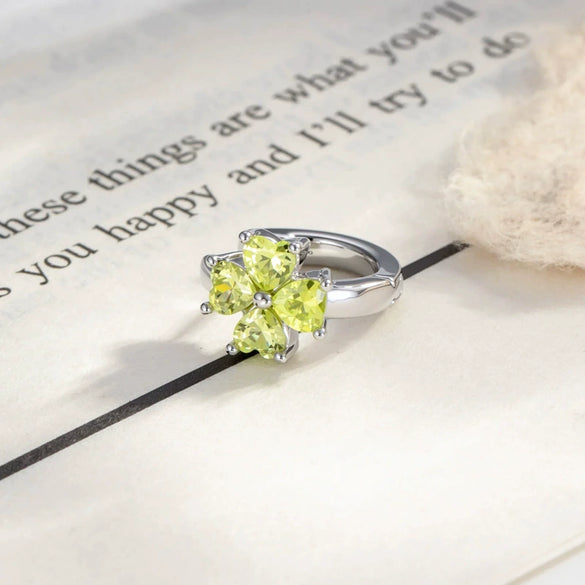 Wholesale Copper Inlaid Zircon Flower Style Women's Ear Piercing Earrings