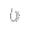 Wholesale Copper Inlaid Zircon Geometric C Shaped Ear Clips For Women Ins Style Without Pierced Ears