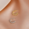 Wholesale Copper Inlaid Zircon Geometric C Shaped Ear Clips For Women Ins Style Without Pierced Ears