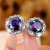 Wholesale Copper Inlaid Zircon Geometric Light Luxury Women's Round Earrings