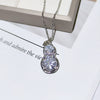 Wholesale Copper Inlaid Zircon Gourd Pendant Necklace Light Luxury Niche Design New Style Cold Style Clavicle Chain For Women