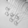 Wholesale Copper Inlaid Zircon Heart And Letter Pendant Necklace With Snake Bone Chain Fashion Style For Women