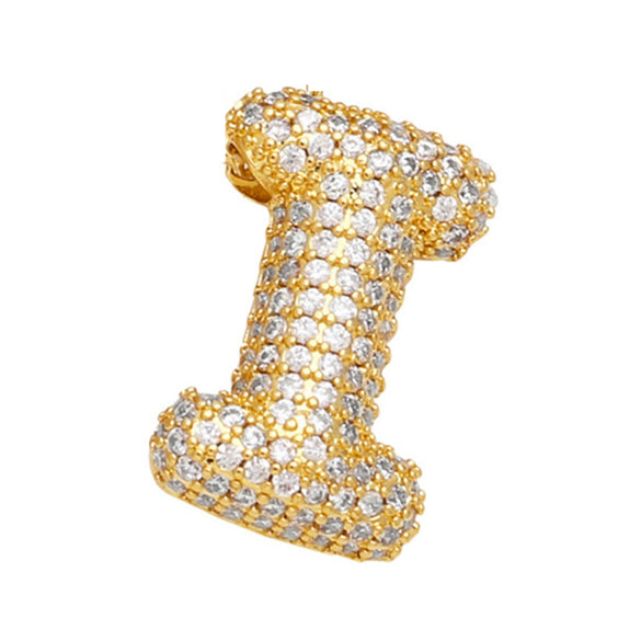 Wholesale Copper Inlaid Zircon Letter Pendant Necklace For Women Hiphop Style