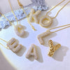 Wholesale Copper Inlaid Zircon Letter Pendant Necklace For Women Hiphop Style