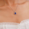Wholesale Copper Inlaid Zircon Simple Style Square Perfume Bottle Pendant Necklace For Women With Electroplating