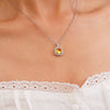 Wholesale Copper Inlaid Zircon Simple Style Square Perfume Bottle Pendant Necklace For Women With Electroplating