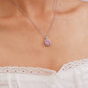 Wholesale Copper Inlaid Zircon Simple Style Square Perfume Bottle Pendant Necklace For Women With Electroplating