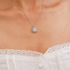 Wholesale Copper Inlaid Zircon Simple Style Square Perfume Bottle Pendant Necklace For Women With Electroplating