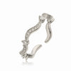 Wholesale Copper Inlaid Zircon Wave Heart Flower Sweet Style Dripping Oil Women's Ring