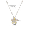 Wholesale Copper Inlaid Zirconia Fivepetal Flower Pendant Necklace Light Luxury Women's O Word Chain