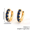 Wholesale Copper Inlaid Zirconium Minimalist Geometric Flower Style Electroplated Women's Earrings