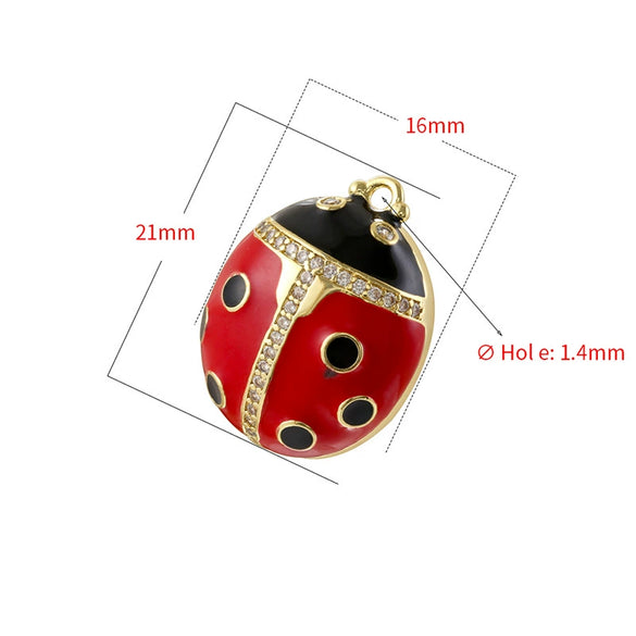 Wholesale Copper Insect Animal Zodiac Dripping Oil Pendant