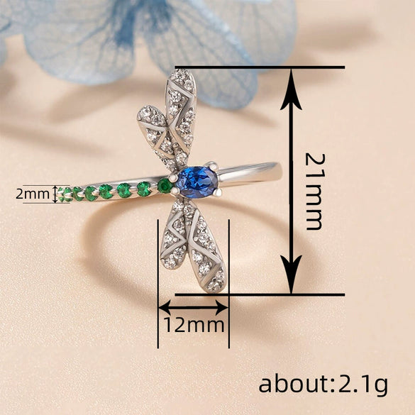 Wholesale Copper Insect Animal Zodiac Zircon Inlaid Ring For Women