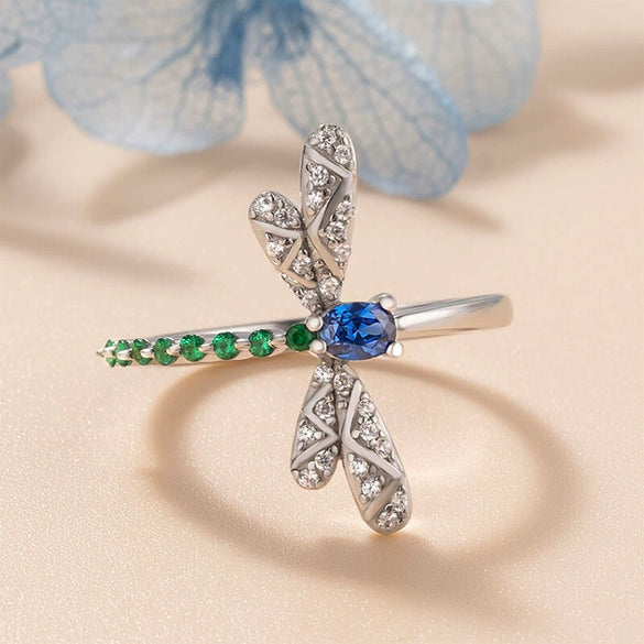 Wholesale Copper Insect Animal Zodiac Zircon Inlaid Ring For Women