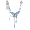 Wholesale Copper Insect Pattern Electroplating Butterfly Tassel Clavicle Necklace For Women