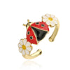 Wholesale Copper Insect Shaped Dripping Oil Ring For Lady And Unisex