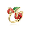 Wholesale Copper Insect Shaped Dripping Oil Ring For Lady And Unisex