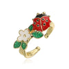 Wholesale Copper Insect Shaped Dripping Oil Ring For Lady And Unisex