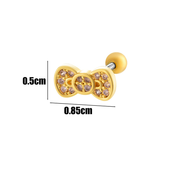 Wholesale Copper Jewelry Fashion Allmatch Moon Bow Style With Flower Pattern For Women