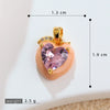 Wholesale Copper Jewelry Lovely Style Geometric And Heart Shape Dripping Oil Necklace Pendant And Ear Accessories
