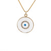 Wholesale Copper Jewelry With Devil's Eye Pattern And Real Gold Plated Treatment Unisex Box Chain Necklace