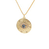 Wholesale Copper Jewelry With Devil's Eye Pattern And Real Gold Plated Treatment Unisex Box Chain Necklace