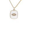 Wholesale Copper Jewelry With Devil's Eye Pattern And Real Gold Plated Treatment Unisex Box Chain Necklace