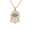 Wholesale Copper Jewelry With Devil's Eye Pattern And Real Gold Plated Treatment Unisex Box Chain Necklace
