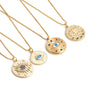 Wholesale Copper Jewelry With Devil's Eye Pattern And Real Gold Plated Treatment Unisex Box Chain Necklace