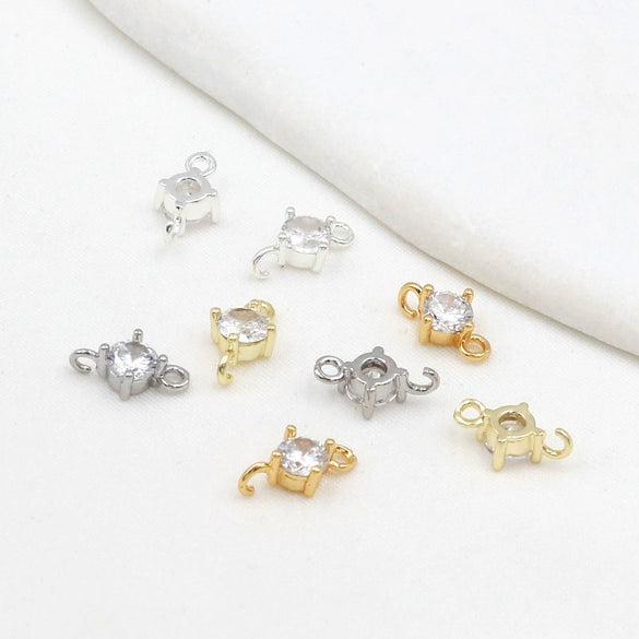Wholesale Copper Jewelry With Microinlaid Zircon And Cross Design Electroplated Versatile And Minimalist Style