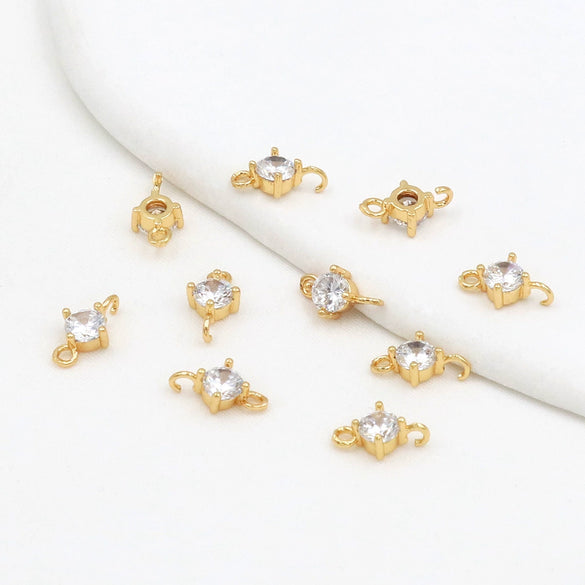 Wholesale Copper Jewelry With Microinlaid Zircon And Cross Design Electroplated Versatile And Minimalist Style