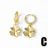 Wholesale Copper 18K Gold Plated Flower Sunflower Earrings For Women