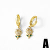 Wholesale Copper 18K Gold Plated Flower Sunflower Earrings For Women