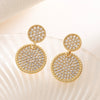 Wholesale Copper 18K Gold Plated Geometric Love Earrings For Women Minimalist Style
