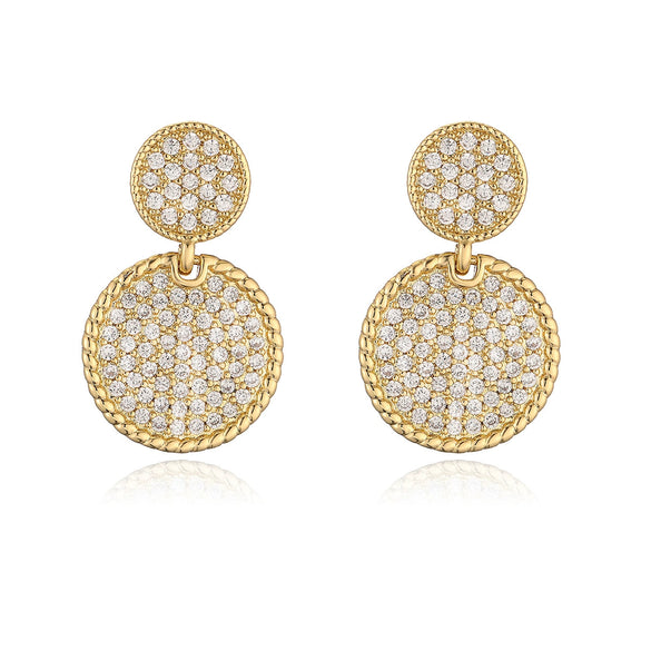 Wholesale Copper 18K Gold Plated Geometric Love Earrings For Women Minimalist Style