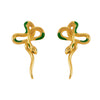 Wholesale Copper 18K Gold Plated Snakeshaped Geometric Earrings For Women