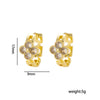 Wholesale Copper 18K Real Gold Plated Micropaved Zircon Fourleaf Clover Light Luxury Earrings
