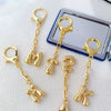 Wholesale Copper Keychain With Letters Numbers Text Electroplating Design