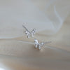 Wholesale Copper Lady Animal Style Butterfly Earrings With Zirconia