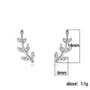 Wholesale Copper Leaf Ear Studs Mori Style For Women