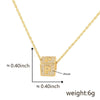 Wholesale Copper Letter Necklace Pendant Electroplated Inlaid Zircon For Girls