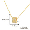 Wholesale Copper Letter Necklace Pendant Electroplated Inlaid Zircon For Girls